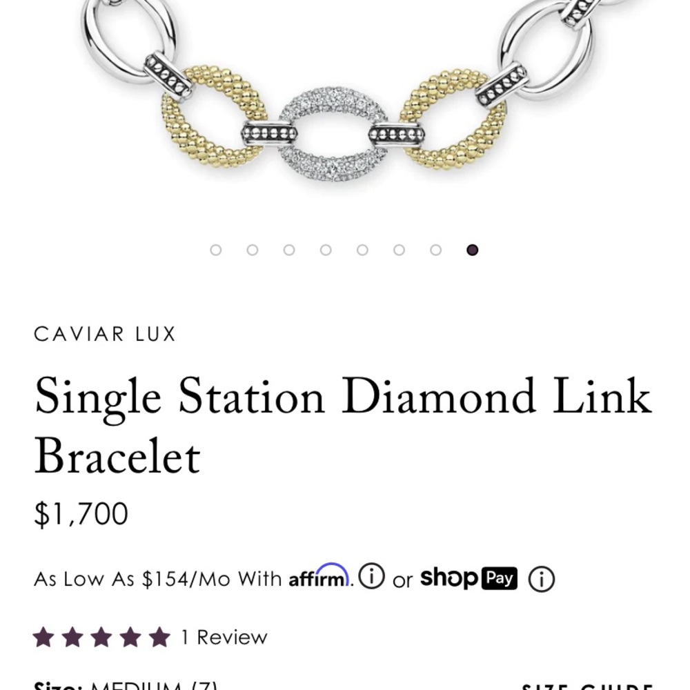 Like new Lagos bracelet; size medium